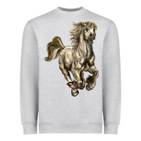 Heather Grey percheron horse Heavyweight Sweatshirt - LillyAllenDesigns