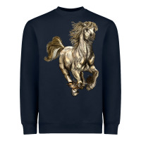 Navy percheron horse Heavyweight Sweatshirt - LillyAllenDesigns