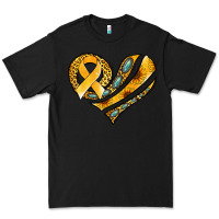 Black childhood cancer awareness heart Premium Tee - Jasminsmagicworld