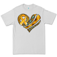 Dove Grey childhood cancer awareness heart Premium Tee - Jasminsmagicworld