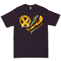 Plum childhood cancer awareness heart Premium Tee - Jasminsmagicworld
