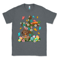 Charcoal Heather Western Rabbit with Cross Easter Day Classic Tee - HowdyJamesFarm