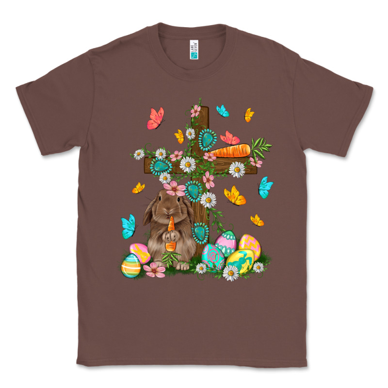 Western Rabbit With Cross Easter Day Classic Tee by HowdyJamesFarm | Teevron