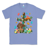 Colony Blue Western Rabbit with Cross Easter Day Classic Tee - HowdyJamesFarm