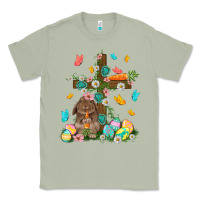 Matcha Western Rabbit with Cross Easter Day Classic Tee - HowdyJamesFarm