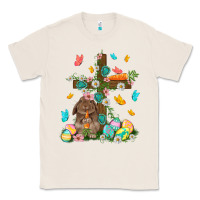 Natural Western Rabbit with Cross Easter Day Classic Tee - HowdyJamesFarm