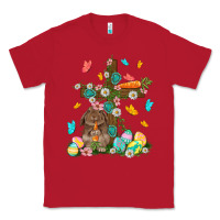 Red Western Rabbit with Cross Easter Day Classic Tee - HowdyJamesFarm