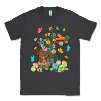 Smoke Western Rabbit with Cross Easter Day Classic Tee - HowdyJamesFarm