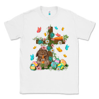White Western Rabbit with Cross Easter Day Classic Tee - HowdyJamesFarm