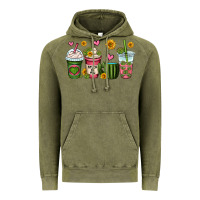 Vintage Olive stuck on you cactus coffee cups Vintage Hoodie - OliviaCreatesArt