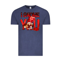 Vintage Denim I gnome you with roses Valentine's Day Vintage Tee - HowdyJamesFarm