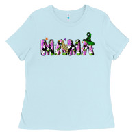 Baby Blue Halloween spooky Mama Ladies Tee - NancyCooperArtShop