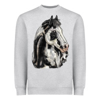 Heather Grey paint horse Heavyweight Sweatshirt - LillyAllenDesigns
