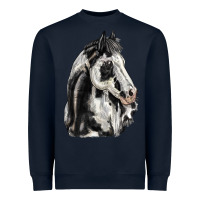 Navy paint horse Heavyweight Sweatshirt - LillyAllenDesigns