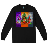 Black halloween gnomes Long Sleeve Tee - FaDigitalArtStudio