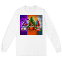 White halloween gnomes Long Sleeve Tee - FaDigitalArtStudio