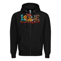 Black love german shepherd Zipper Hoodie - Artiststas