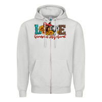 Dove Grey love german shepherd Zipper Hoodie - Artiststas