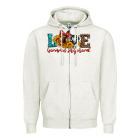 Oatmeal Heather love german shepherd Zipper Hoodie - Artiststas