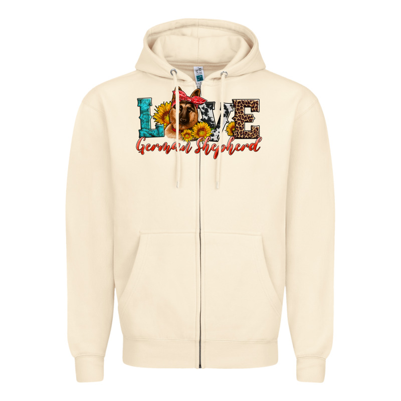 Love German Shepherd Zipper Hoodie by Artiststas | Teevron