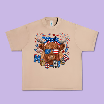 Moo Rica Highland Cow Urban Heavy Tee Designed By Ranaportraitstore