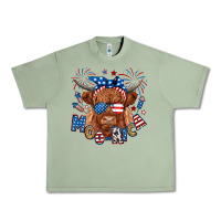 Oil Green moo rica highland cow Urban Heavy Tee - RanaPortraitStore