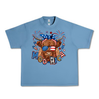 Pebble Blue moo rica highland cow Urban Heavy Tee - RanaPortraitStore