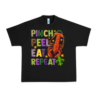 Black Pinch peel eat repeat crawfish Urban Heavy Tee - HowdyJamesFarm