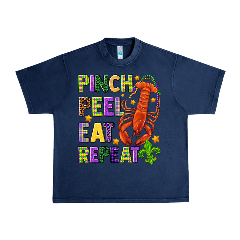 Pinch Peel Eat Repeat Crawfish Urban Heavy Tee by HowdyJamesFarm | Teevron