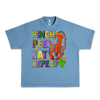Pebble Blue Pinch peel eat repeat crawfish Urban Heavy Tee - HowdyJamesFarm