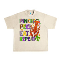 Sandshell Pinch peel eat repeat crawfish Urban Heavy Tee - HowdyJamesFarm