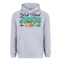 Heather Grey y'all need jesus arrow lily flowers Heavyweight Hoodie - BarkalooDesign