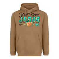 Toasted Coconut y'all need jesus arrow lily flowers Heavyweight Hoodie - BarkalooDesign