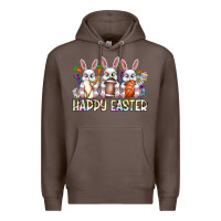 Coffee Happy Easter Spot Rabbit Premium Hoodie - CowhideDigitalArt