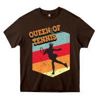 Chocolate Brown Queen Of Tennis Heavy Core Tee - Bettercallsaul