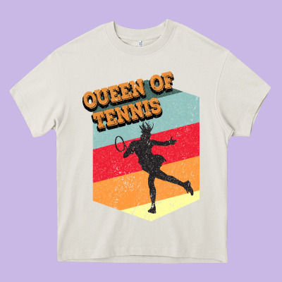 Queen Of Tennis Heavy Core Tee Designed By Bettercallsaul