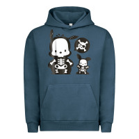 Pigment Midnight Navy pochacco skeleton halloween shirt Urban Hoodie - longCreatives