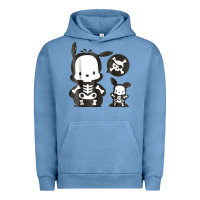Pigment Pebble Blue pochacco skeleton halloween shirt Urban Hoodie - longCreatives