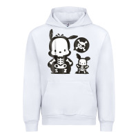 White pochacco skeleton halloween shirt Urban Hoodie - longCreatives