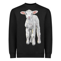 Black merino wool baby sheep Heavyweight Sweatshirt - LillyAllenDesigns