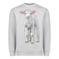 Heather Grey merino wool baby sheep Heavyweight Sweatshirt - LillyAllenDesigns