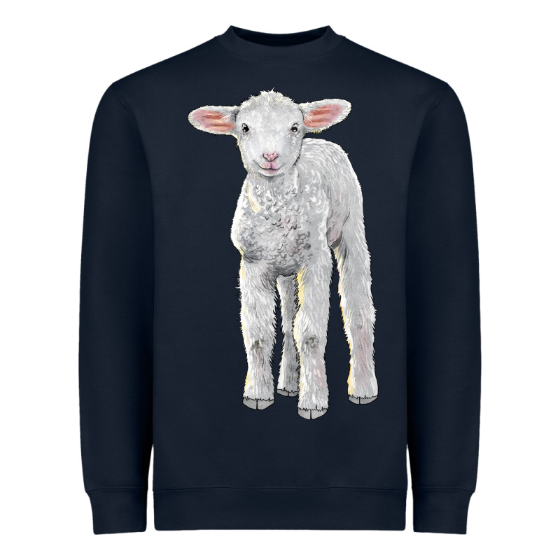 Merino Wool Baby Sheep Heavyweight Sweatshirt by LillyAllenDesigns | Teevron