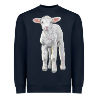 Navy merino wool baby sheep Heavyweight Sweatshirt - LillyAllenDesigns