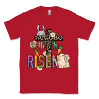 Red He is risen Easter Day Classic Tee - HowdyJamesFarm