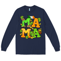 Navy St. Patrick's Day mama Long Sleeve Tee - OliviaCreatesArt