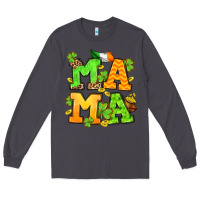 Smoke St. Patrick's Day mama Long Sleeve Tee - OliviaCreatesArt
