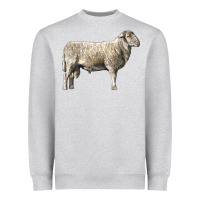 Heather Grey katahdin sheep Heavyweight Sweatshirt - LillyAllenDesigns