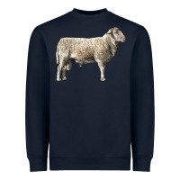 Navy katahdin sheep Heavyweight Sweatshirt - LillyAllenDesigns