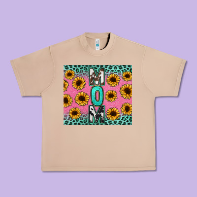 Mom Sunflower Glitter Urban Heavy Tee Designed By Cowgirlartshop