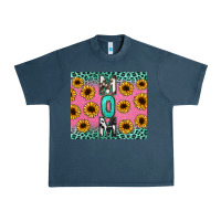 Midnight Navy Mom sunflower glitter Urban Heavy Tee - CowGirlArtShop